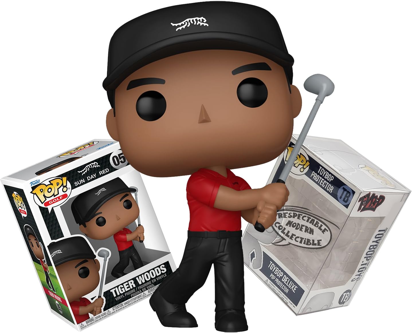 Amazon.com: Funko Tiger Woods - Swing with Club, Hat, and Sun Day